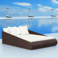 Zahradní ratanová postel v luxusním designu