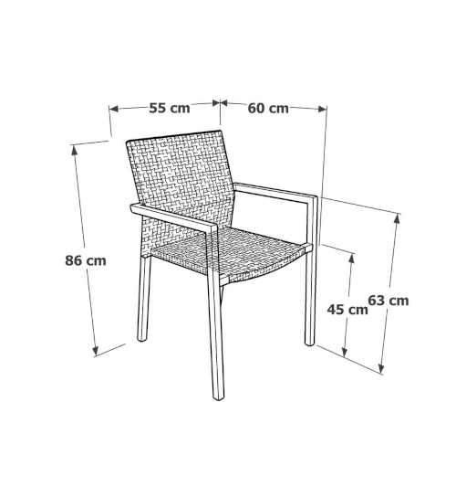 4 kusy židlí z umělého ratanu